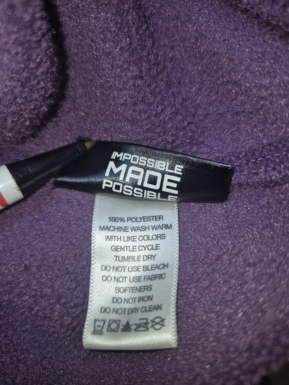 Womans Small Eastern Mountain Sports Purple Zip-Up Fleece Jacket - Picture 7 of 7